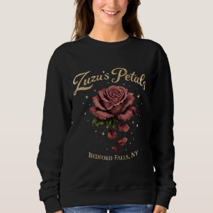 Sweatshirt Pétales de Zuzu Bedford Falls, NY Rose Ancienne