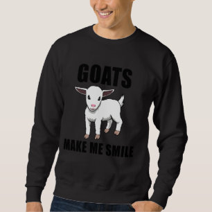 Sweatshirt Petite chèvre drôle souriant jolie chèvre