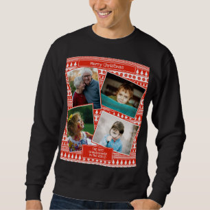 Sweatshirt Petits-enfants Photo Joyeux Noël Doux moche