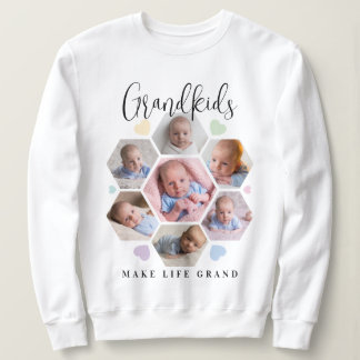 Sweatshirt Petits-enfants rendent la vie grandiose Collage de