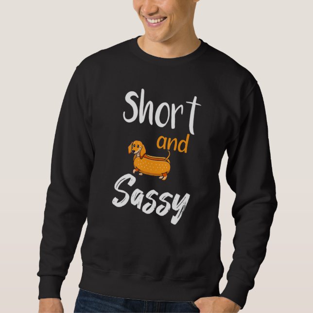 Sweatshirt Petits Et Sassy Dachshund Animaux Aimer Chien De S (Devant)