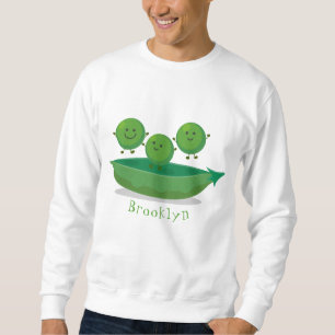 Sweatshirt Petits pois sauteurs en pod dessin animé illustrat