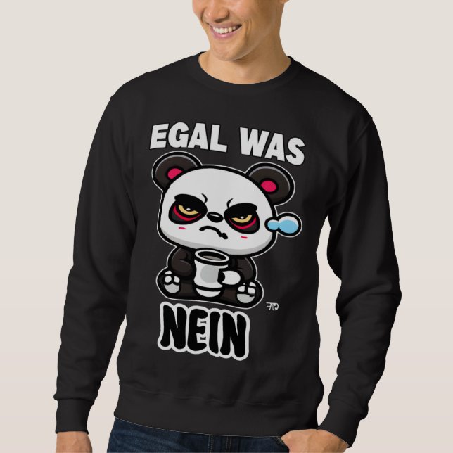 Sweatshirt peu importe non Panda Grumpy (Devant)