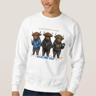 Sweatshirt Pharaon Égyptien Drôle Vache des Highlands Hip Hop