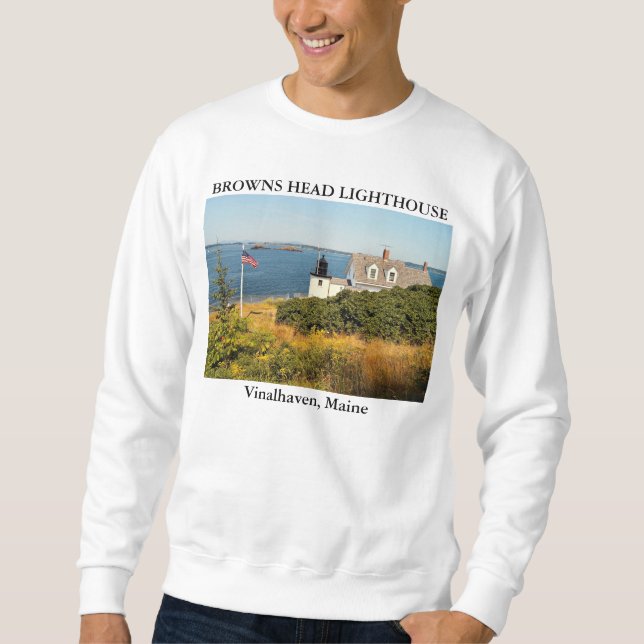 Sweatshirt Phare de Browns Head, Vinalhaven Maine (Devant)