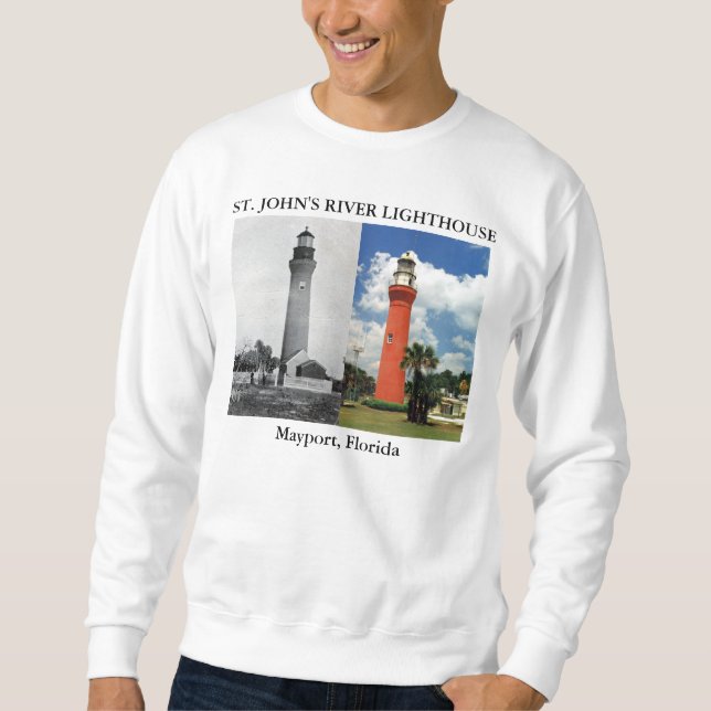 Sweatshirt Phare de St John's River, Mayport Floride (Devant)