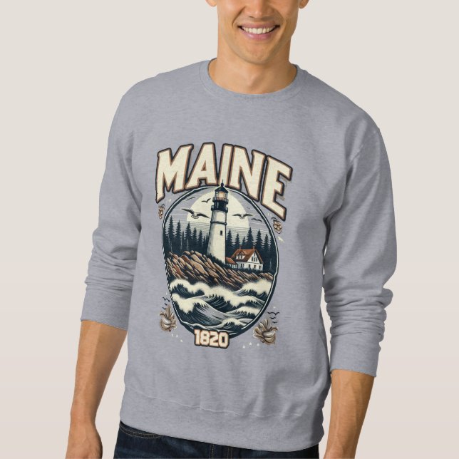 Sweatshirt Phare du Maine vintage (Devant)