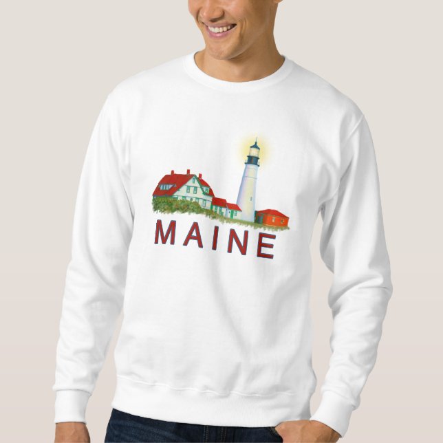 Sweatshirt Phare, Maine, Portland Head Light, Côtier (Devant)