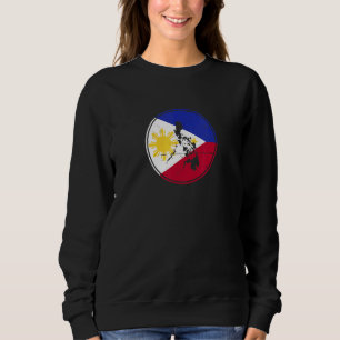 Sweatshirt Philippines Carte drapeau philippin Vintage