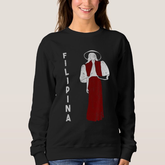 Sweatshirt Philippines Pinay Filipina Filipiniana Proud Woman (Devant)