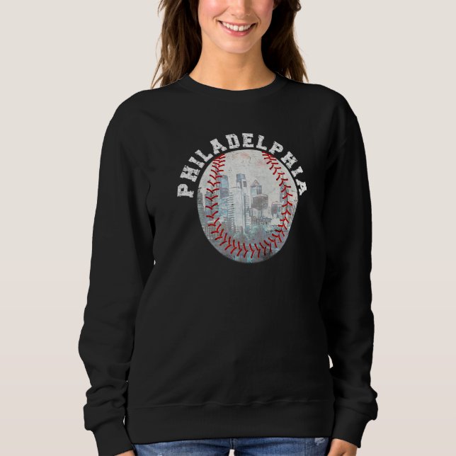 Sweatshirt Philly Cityscape Baseball Philadelphia Skyline (Devant)
