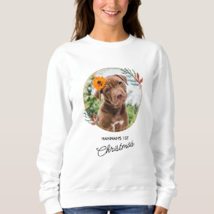 Sweatshirt Photo de chien personnalisé de Noël pour animaux d