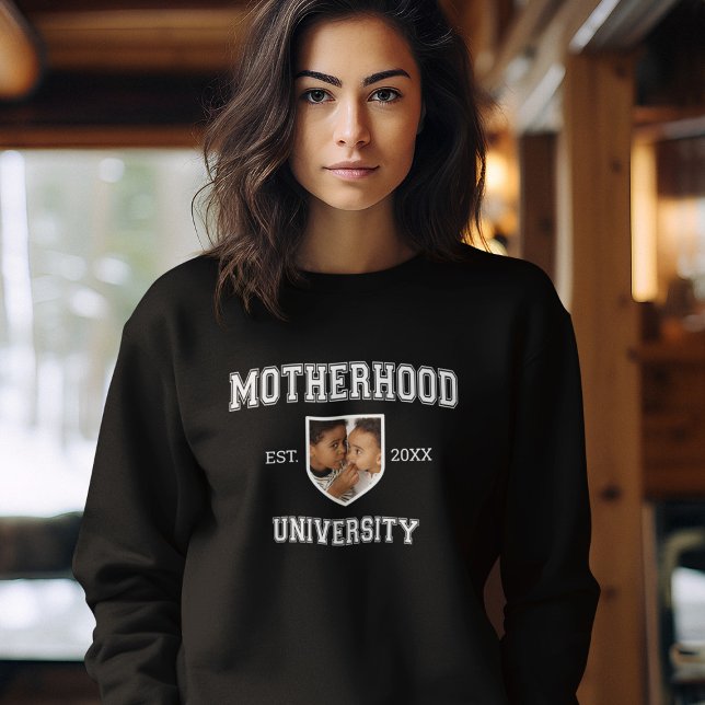 Sweatshirt Photo de l'Université de la mère (Créateur téléchargé)