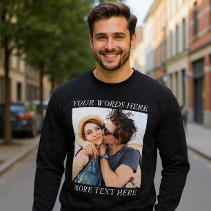 Sweatshirt Photo et texte personnalisés