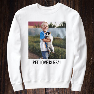 Sweatshirt Photo personnalisée de chat maman enfant et animal