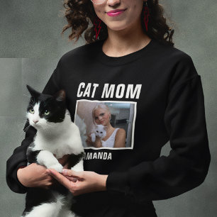 Sweatshirt Photo personnalisée de la maman de chat
