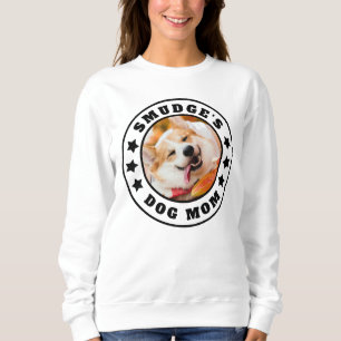 Sweatshirt Photo personnalisée et nom de la maman du chien S