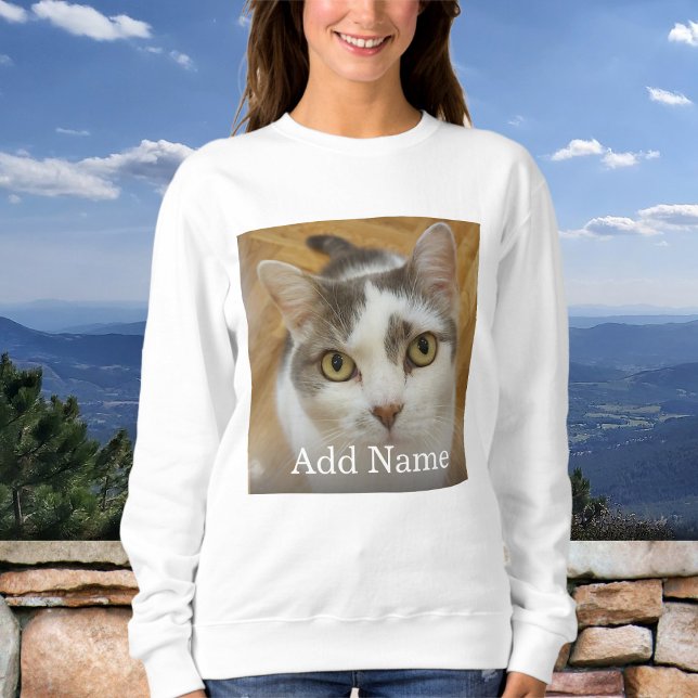 Sweatshirt Photo personnalisée et nom personnalisé (Créateur téléchargé)