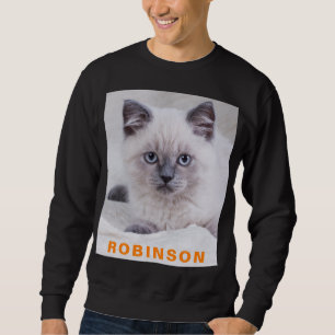 Sweatshirt Photo personnalisée et nom Personnalisé Moderne et