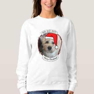 Sweatshirt Photo personnalisée Noël Père Noël Pet HO HO HO HO