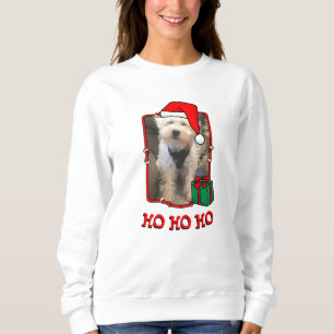 Sweatshirt Photo personnalisée Noël Père Noël Pet HO HO HO HO
