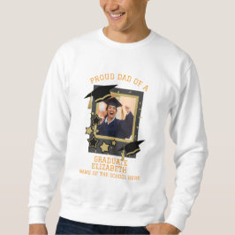 Sweatshirt Photo personnalisée Papa fier d'un diplômé
