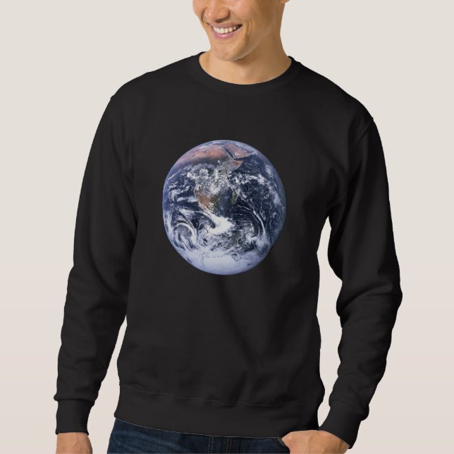 Sweatshirt Photo vintage Blue Marble Earth (Devant)