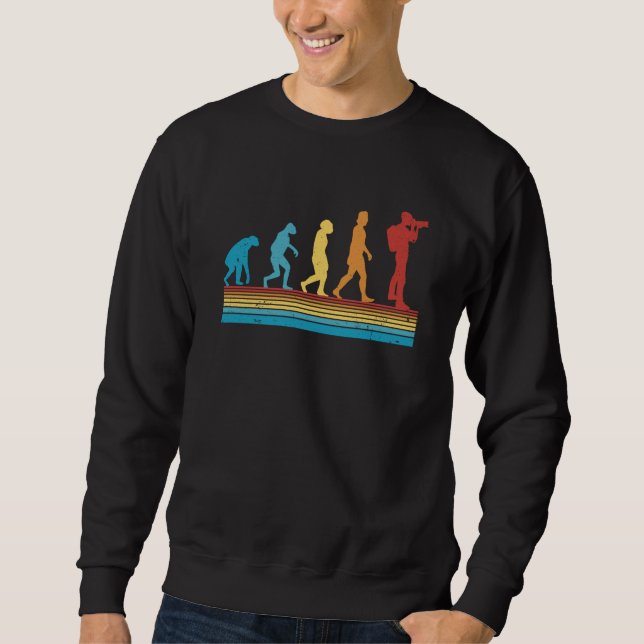 Sweatshirt Photographer Evolution Retro Camera Vintage Photoj (Devant)