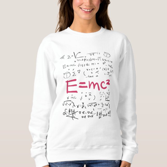 Sweatshirt Physique et formules mathématiques EMC2 (Devant)