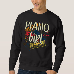 Sweatshirt Piano Girl Pianiste