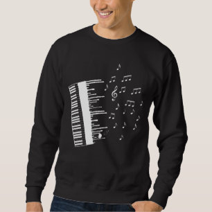 Sweatshirt Piano Player Flying Music Notes Pianiste