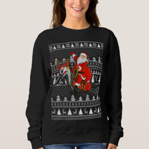 Sweatshirt Pic-Pic Oiseau Oiseau Père Noël équitation Pic-Pic