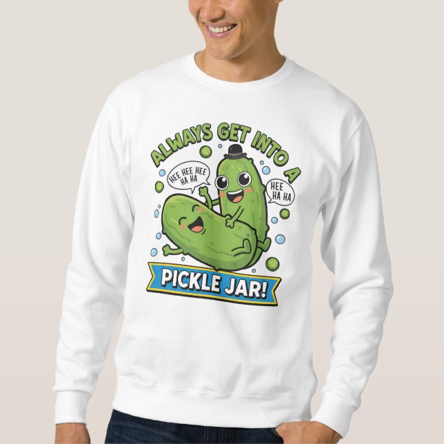 Sweatshirt Pickle Trouble Tee – Cartoon Pun (Devant)