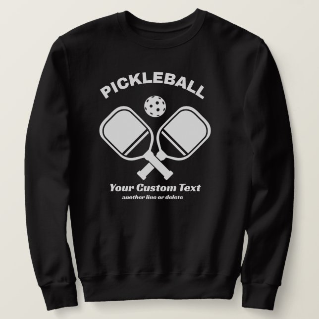 Sweatshirt Pickleball Paddle & Ball Custom (Design devant)