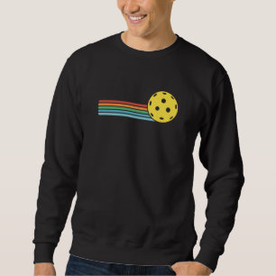 Sweatshirt Pickleball Retro Sunset Sport Game Pickle Ball Fan