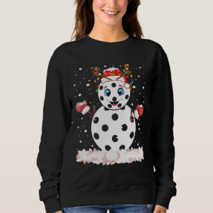 Sweatshirt Pickleball Snowman Jeux d'hiver de Noël