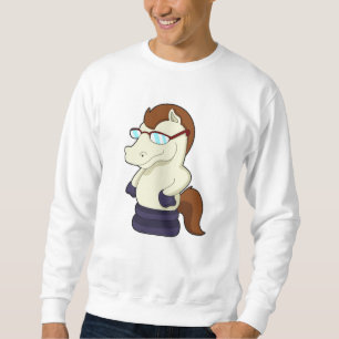 Sweatshirt Pièce d'échecs Chevalier avec lunettes de soleil