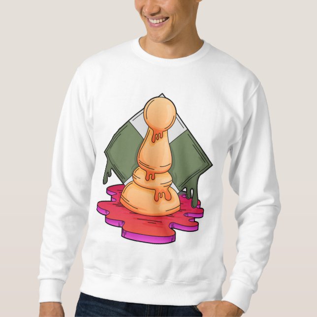 Sweatshirt Pièce d'échecs Pawn (Devant)