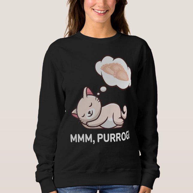 Sweatshirt Pierogi Chat Polonais Nourriture Pologne Polska (Devant)