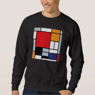 Sweatshirt Piet Mondrian - Composition avec grand plan rouge