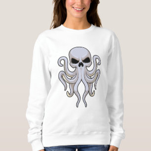 Sweatshirt Pieuvre avec 8 bras et crâne