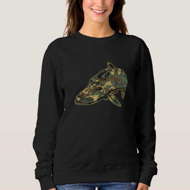 Sweatshirt Pike Camouflage I Pêche Pêche Pêche Pêche Pêche Po (Devant)