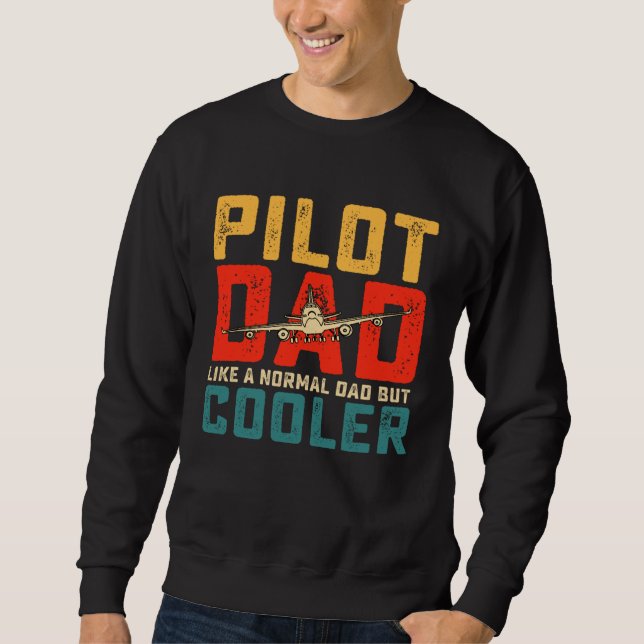 Sweatshirt pilot for dad father aviation airplane pilot (Devant)