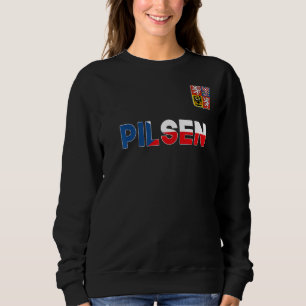 Sweatshirt Pilsen République Tchèque Drapeau Cardiaque Lion T