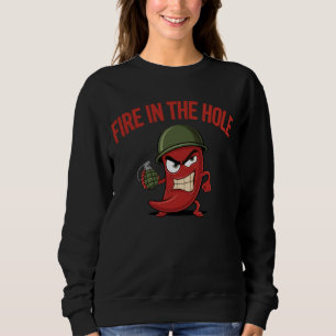 Sweatshirt Piment épicé Poivre Drôle Adulte Épicé Nourriture