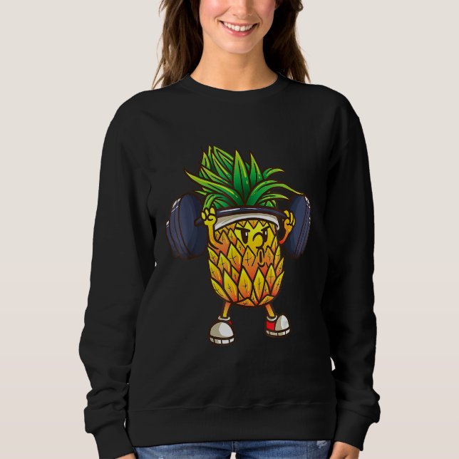Sweatshirt Pineapple Powerlifting Weightlifting Gym Workout (Devant)