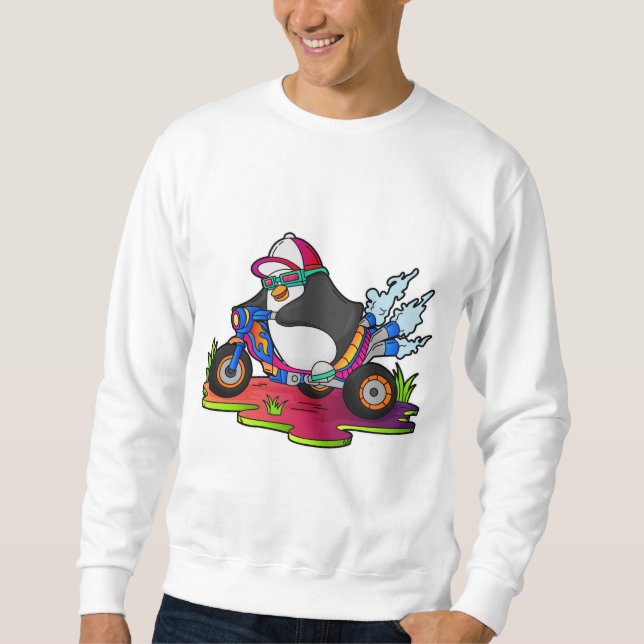 Sweatshirt Pingouin as Biker (Devant)