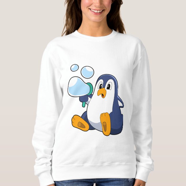 Sweatshirt Pingouin avec bulles de savon.PNG (Devant)