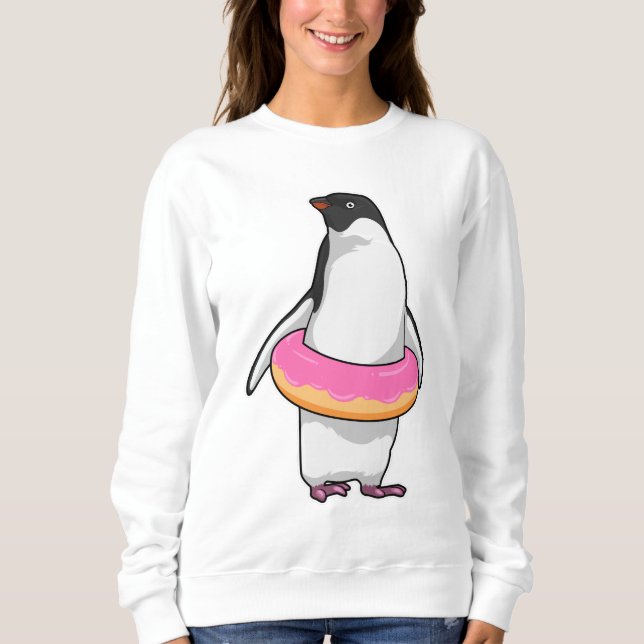 Sweatshirt Pingouin avec Donut (Devant)