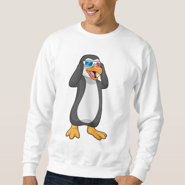 Sweatshirt Pingouin avec lunettes (Devant)